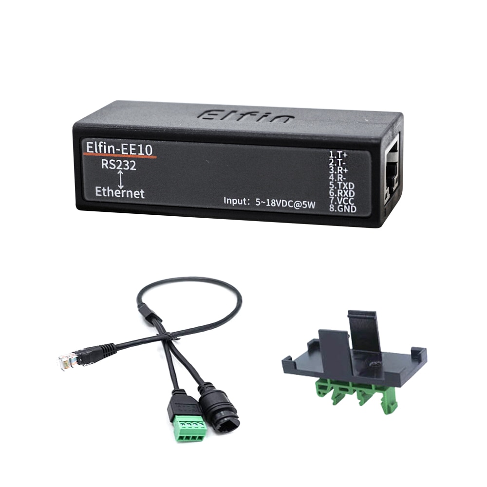 Serial Port RS232 To Ethernet Device Server Converter IOT Elfin-EE10 Support TCP/IP Telnet Modbus TCP Protocol