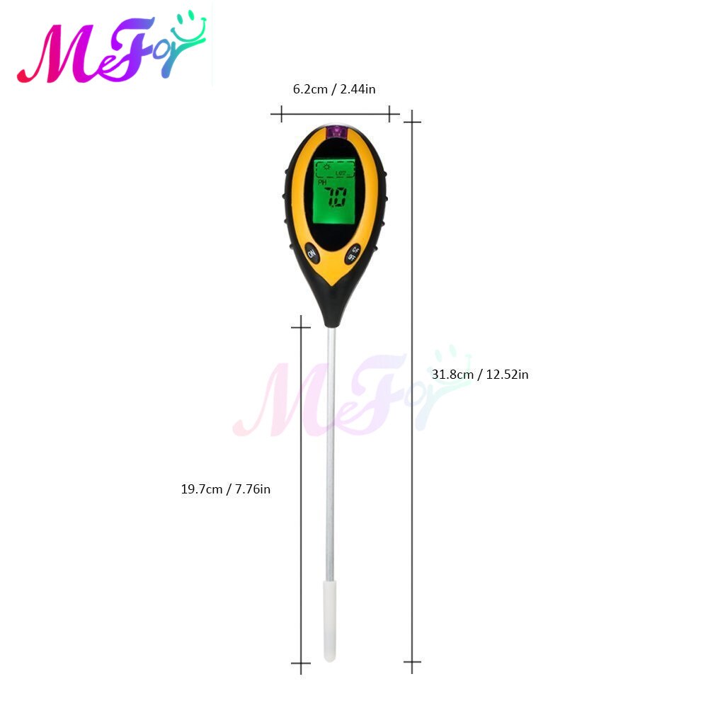 4 In 1 Digital PH Meter Soil Moisture Monitor Temp... – Grandado