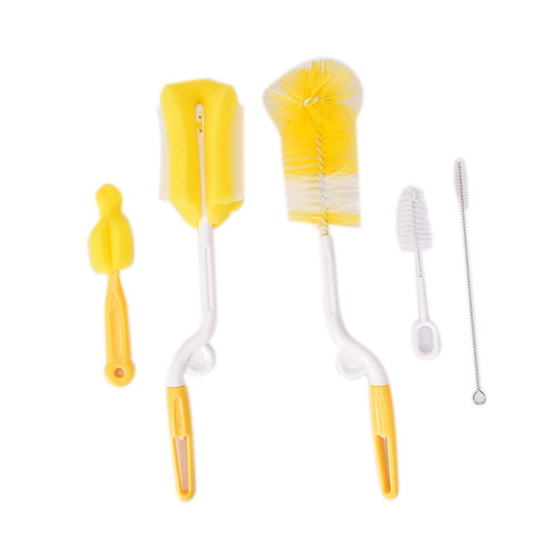 5 pièces bébé bouteille éponge brosse tasse verre lavage nettoyage cuisine nettoyant outils
