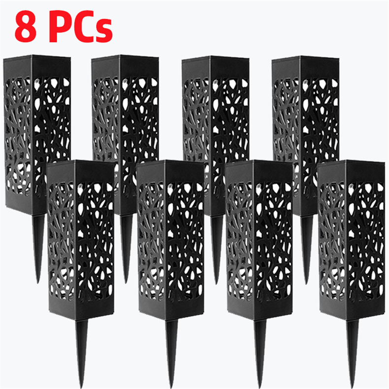2 In 1 Solar LED Lawn Light Outdoor Waterproof Garden Decor Lamp for Pavilion Yard Landscape Buried Lamps Garden Lawn Lights: 8pcs / Warm light