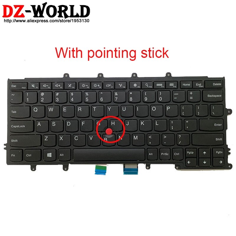 US English Keyboard for Lenovo Thinkpad X230S X240 X240S X250 X260 Laptop 04Y0900 04Y0938: Black