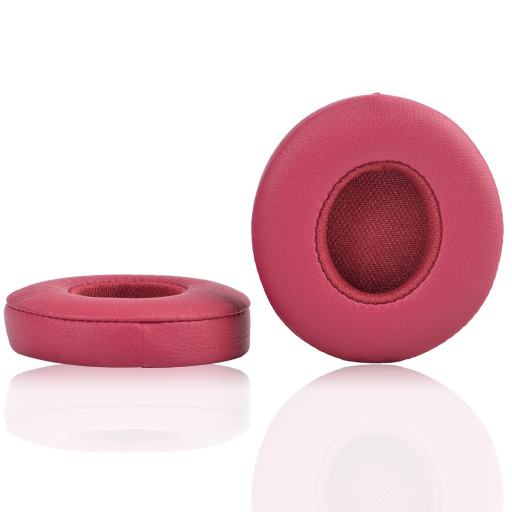 Replacement Ear pads Cushion For Solo 2 Wireless Earpads Earbuds For Beats Solo 3 Wireless Headset case ultra-soft protein skin: Dark brick red