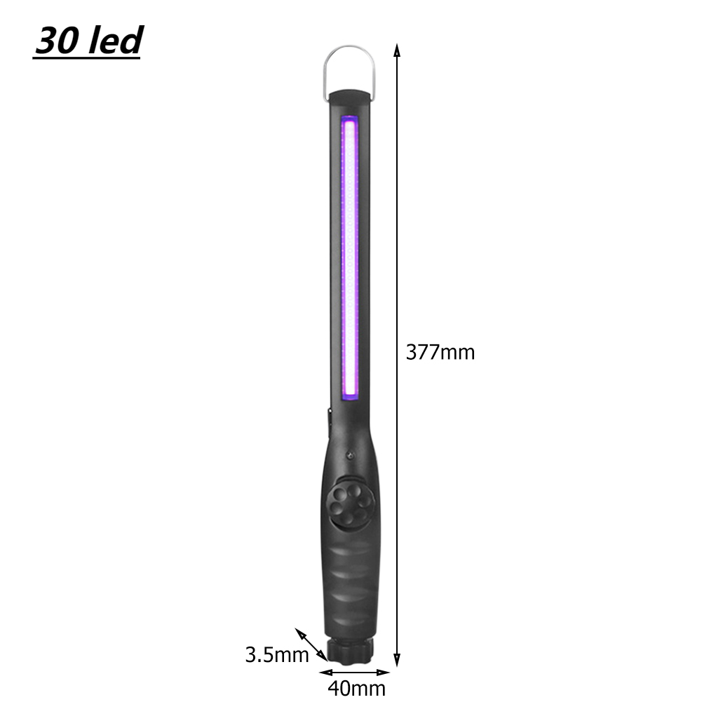 Lámpara esterilizadora UV recargable para el hogar, lámpara bactericida de desinfección ultravioleta UVC, limpiador de lámpara germicida UV-C, 30 LED: Mezcla de color