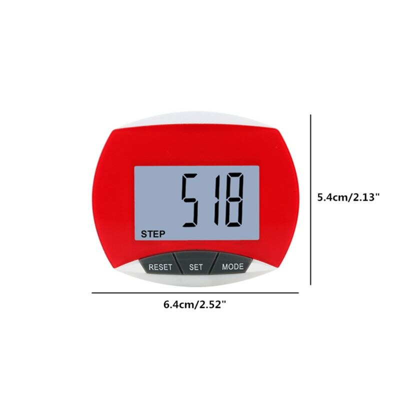 Electronic Step Counter Fitness Digital Pedometer Waterproof Step Movement Calories Counter for Running Walking with Clip