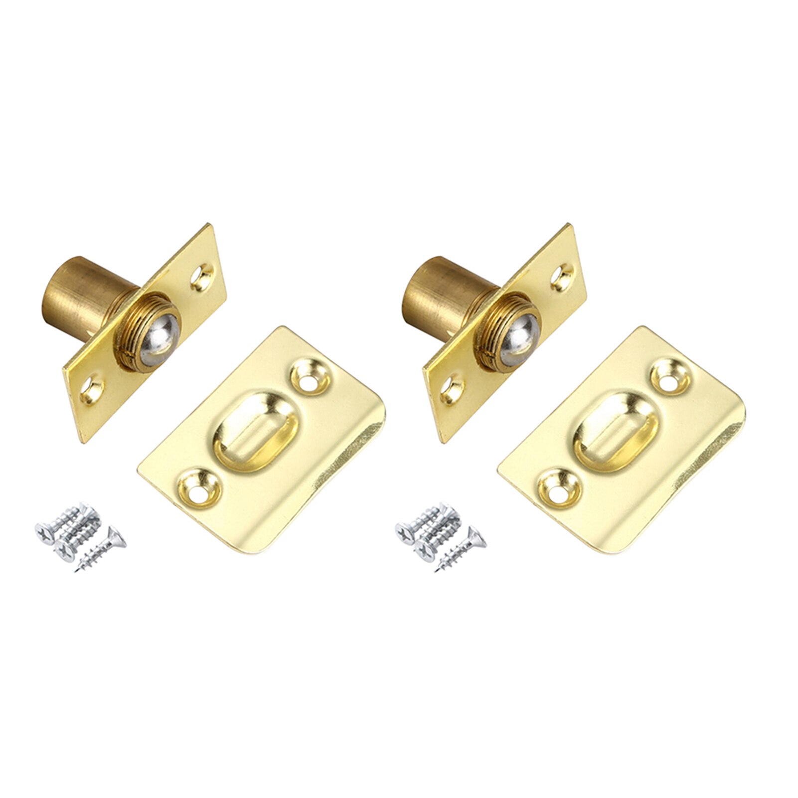 Adjustable Size Universal Furniture Hardware With Strike Plate Home Bathroom Latches Stainless Steel Closet Door Ball Catch