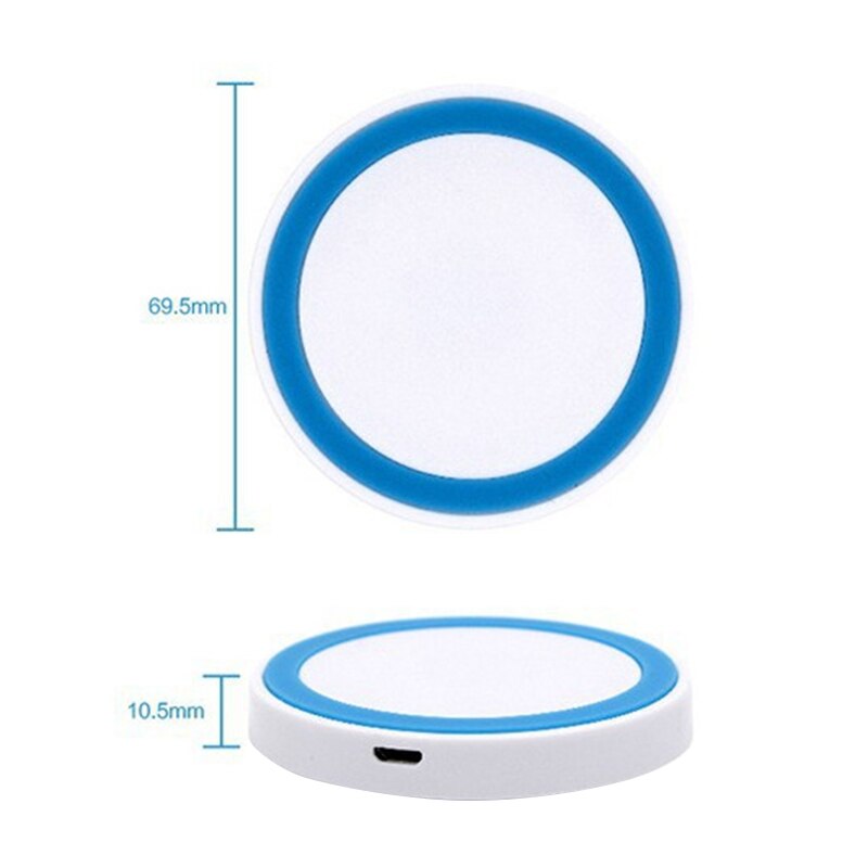 Qi Wireless Charger Fast Charging Cradle For Samsung IPhone Universal Phone Charger Ultra-thin Charger Plate Pad 9 Colors TXTB1