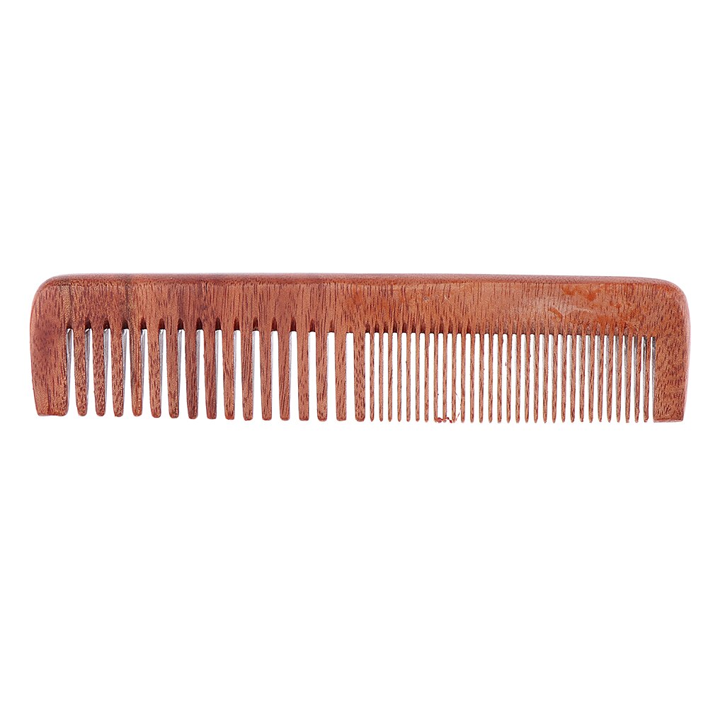 Hair Comb - Wood with Anti-Static &amp; No Snag Handmade Brush for Beard, Hair, Mustache (2pcs)