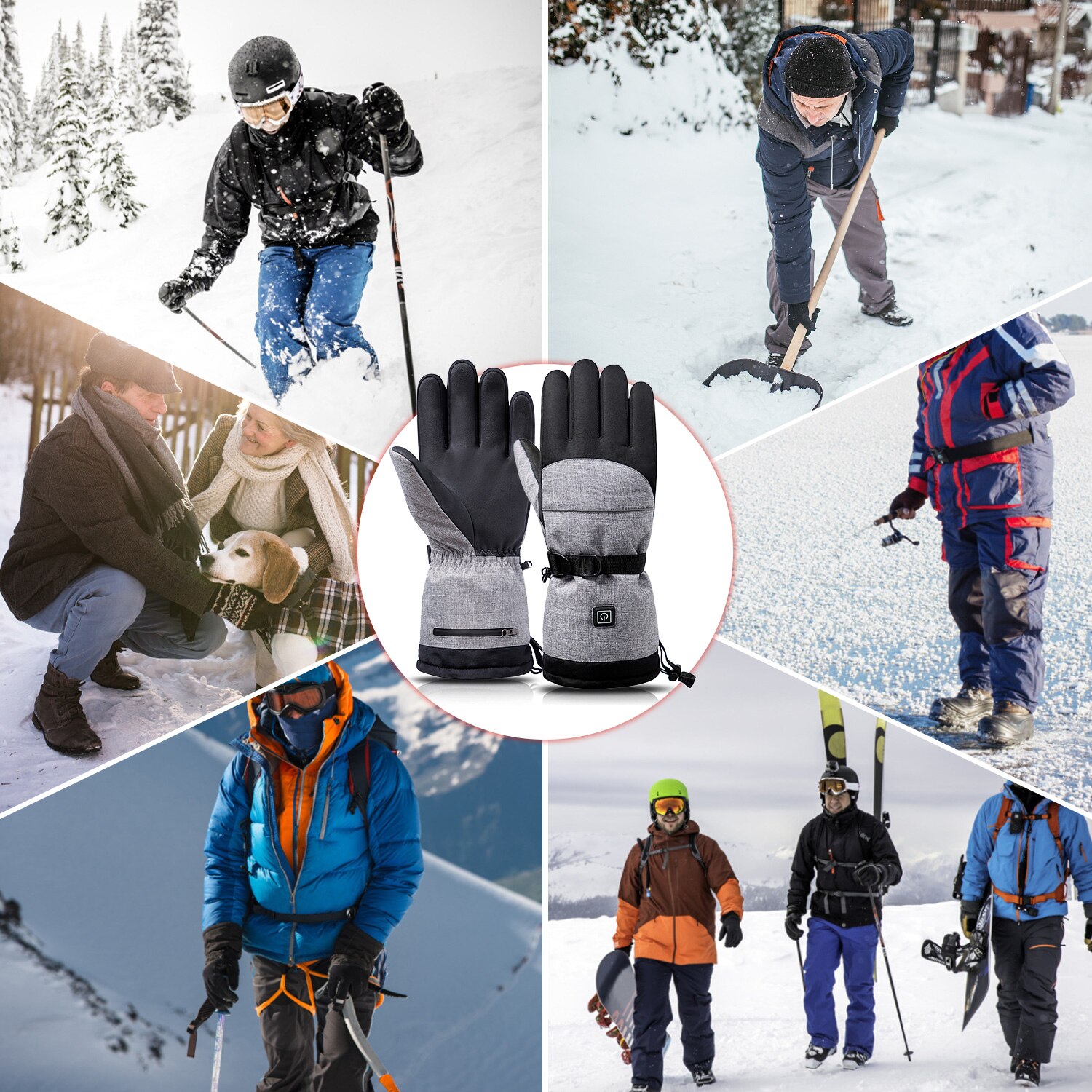 Verwarmde Handschoenen Voor Mannen Vrouwen Winter Handschoenen Waterdichte Elektrische Verwarmde Winter Ski Snowboard Handschoenen Ski Verwarming Handschoenen Sport Mitten