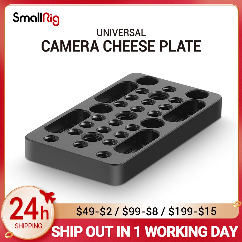 SmallRig Video Switching Cheese Plate Camera Easy Plate for Railblocks, Dovetails and Short Rods For DSLR Camera Cage Rig 1598