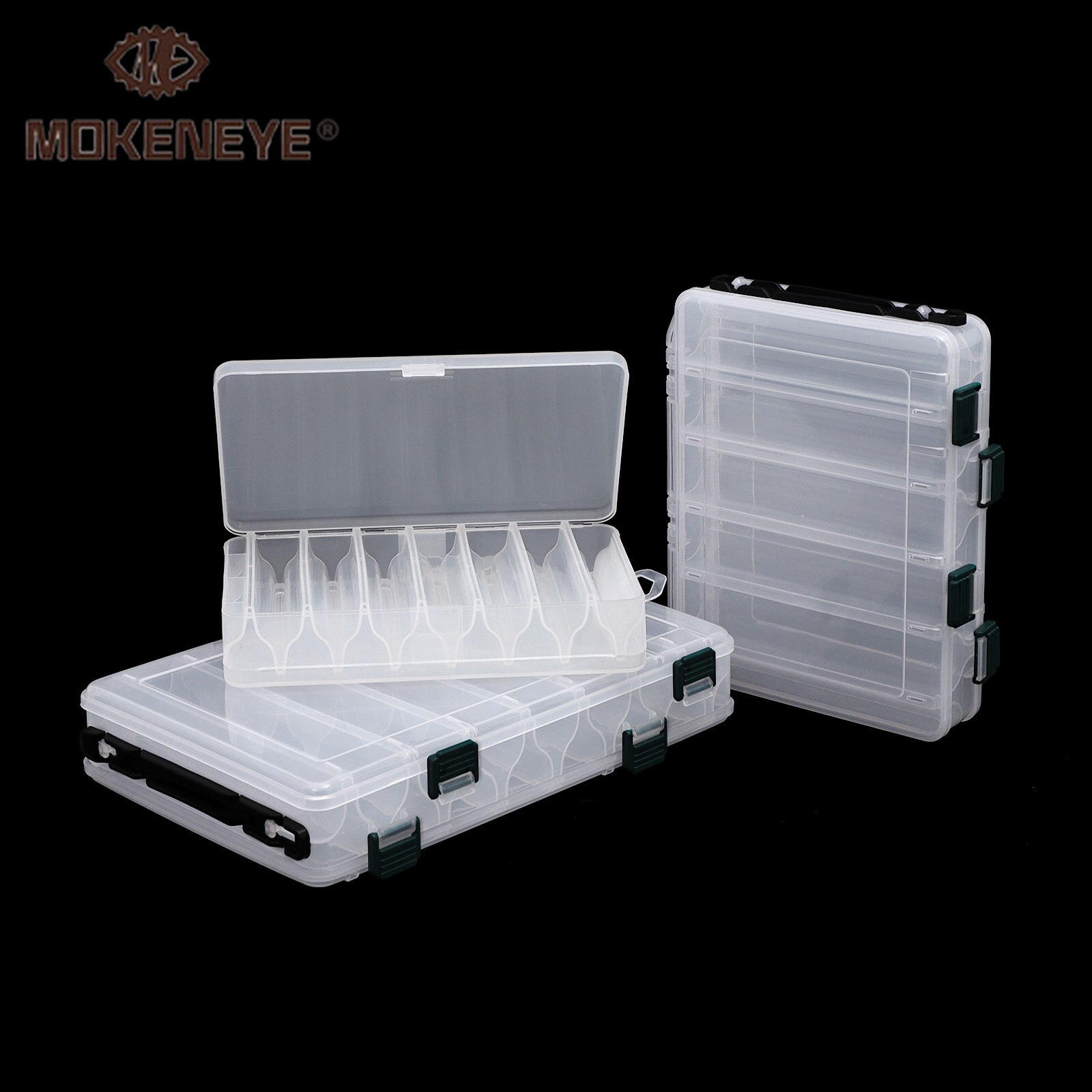 Double Side Fishing Lure Box Double Sided Tackle Box Fishing Lure Fishing Accessories Bait Fishing Tackle 14/10 Compartments
