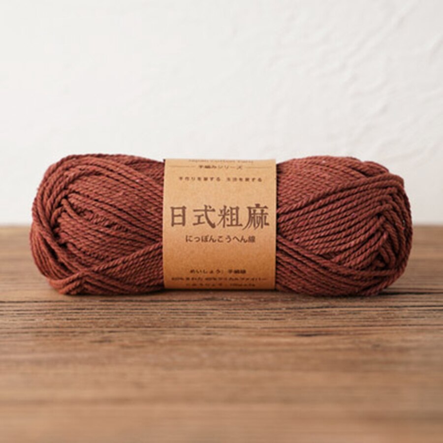 Hilo de algodón grueso de estilo japonés respetuoso con el medio ambiente, 50g, antipelusas, alta tenacidad para ganchillo a mano, bolso, sombrero: 011