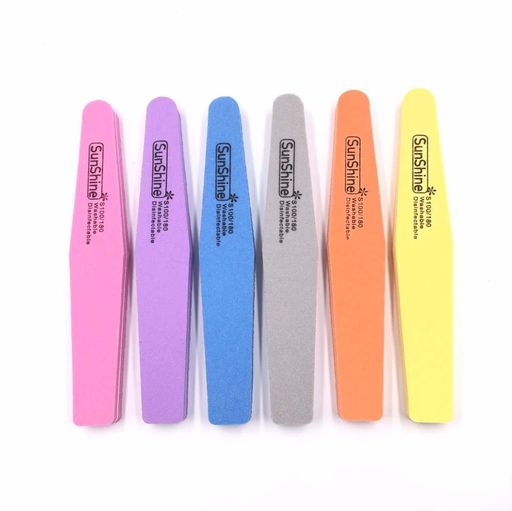 60 pcs Nail Files Nail Buffer Buffing 100/180 Nail Beauty Tools Diamond Spong Bloc Polissoir Ongles DIY Nail Tools