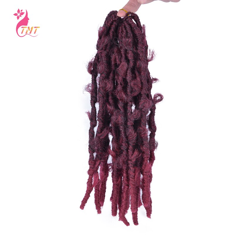 Synthetic Butterfly Locs Crochet Hair Braids For Black Women 18Inch Butterfly Bob Locs Crochet Braids Hair: 1B-BUG / 18inches / 3Pcs 60Roots