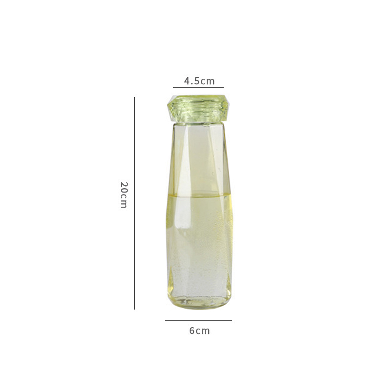 Fairy-botella de agua con diamantes de cristal para niñas, botella deportiva de cristal de 420ML, a prueba de fugas, para viajes al aire libre: yellow