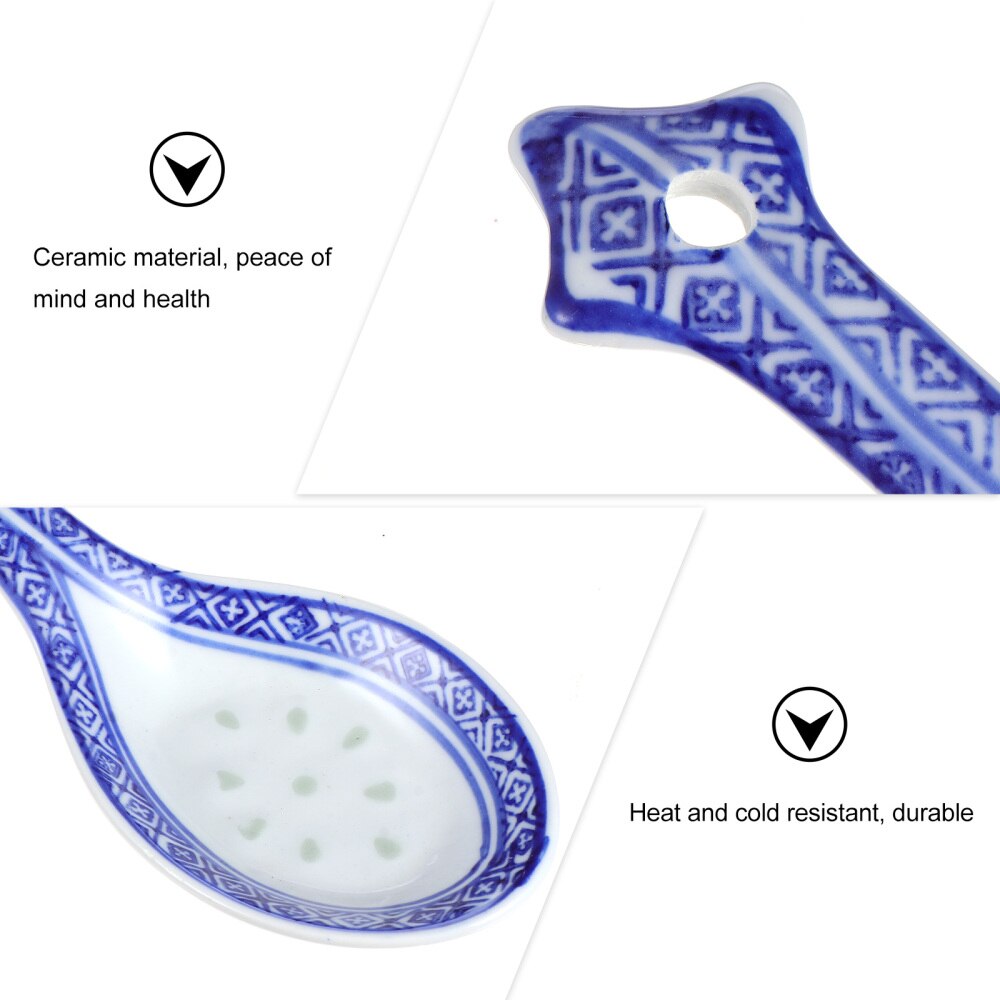 Cuchara sopera de cerámica para cocina, para exteriores, restaurante, hogar, 1 ud.