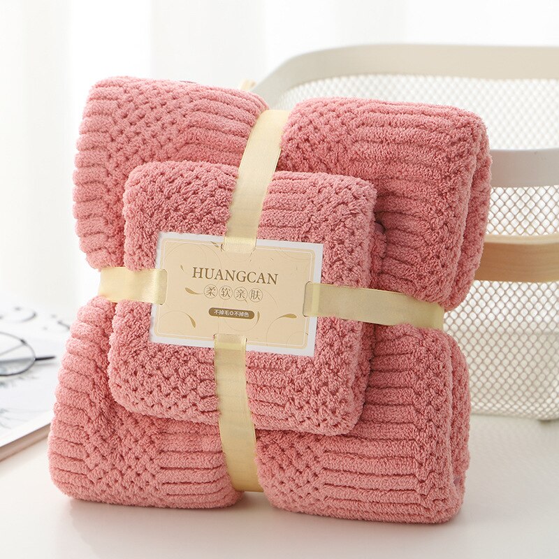 Luxury Bathroom Towel Set Quick Drying Microfiber Hair Towels Soft Absorbent Bath Towel Set 35x75cm+70x140cm For Women Man