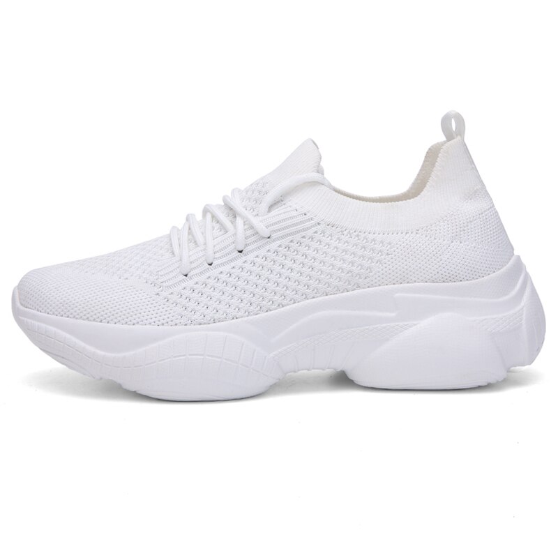 2020 modne buty do tenisa dla kobiet oddychają siatkowe buty do chodzenia lekkie sportowe trampki Zapatos De Mujer: WHITE / 35