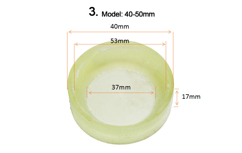 SHENLIN Capping head of capping tool, mandril atornillado, tapón de botella tapón de rosca, cabeza de tapado de silicona, 20-30mm, antidesgaste, blanco: Anti wear 40 to 50mm