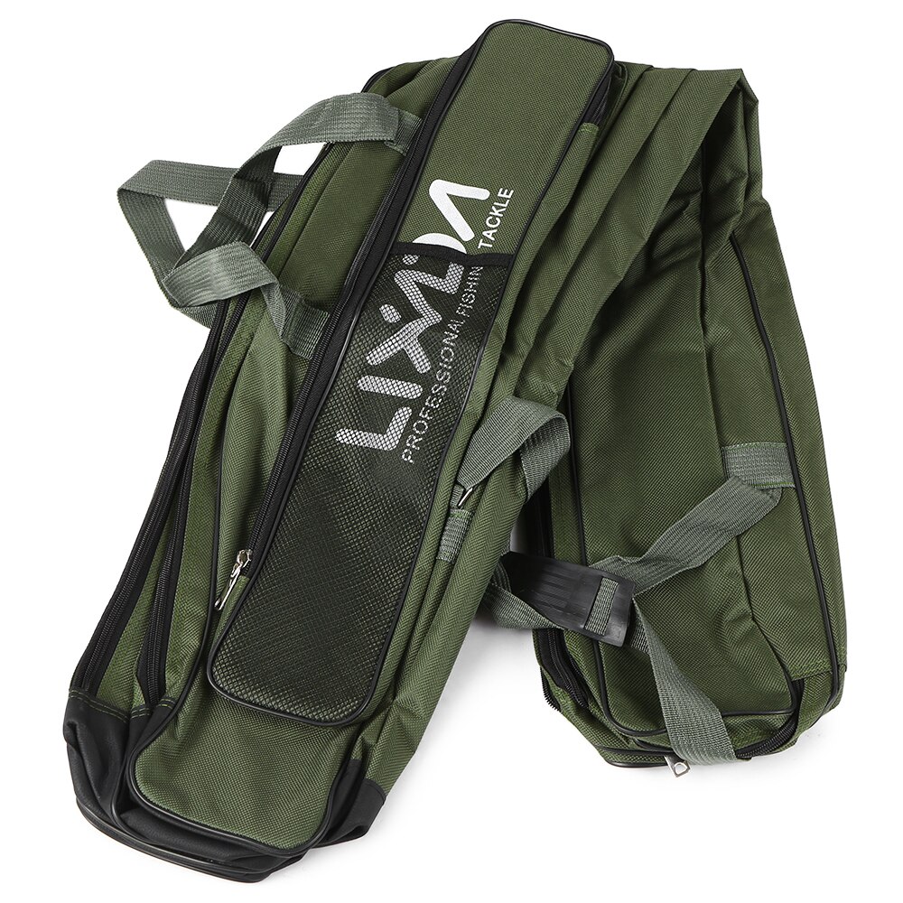 Lixada Fishing Bag Three Layers Portable Folding Carp Fishing Rod Reel Tackle Tool Carry Case Carrier Travel Bag 130cm/150cm