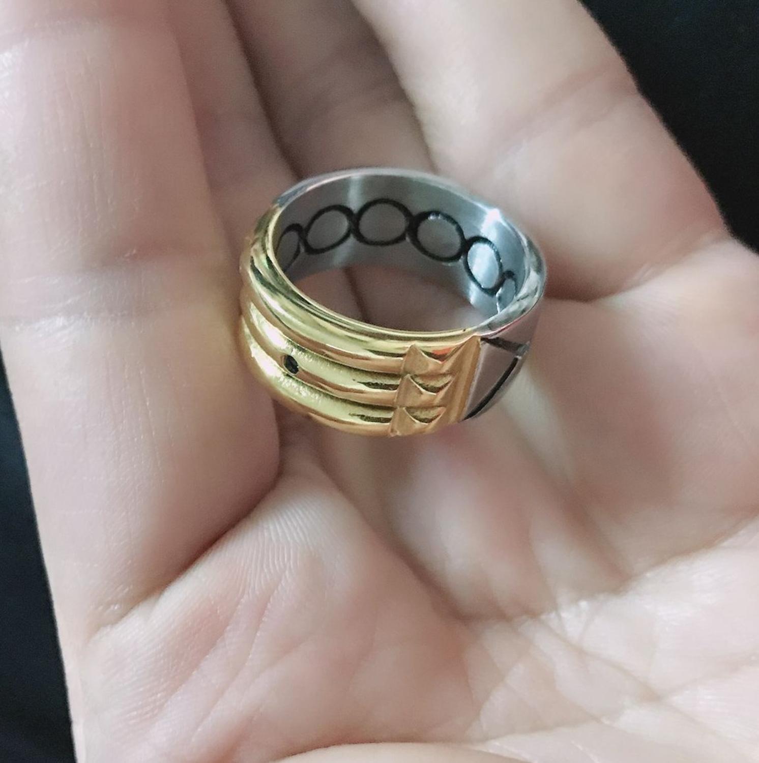 Zeven Zegeningen S spinning ring met rvs talisman amulet atlantis ring voor vrouwen mannen zilver goud twee kleuren