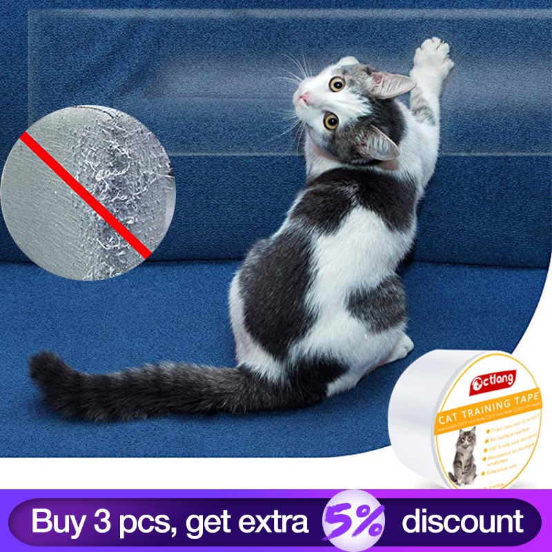 Sofa Protection Adhesive Tape Anti-Scratch Cat Training Tape Furniture Protector Pet Accessories Stops Cats From Scratching