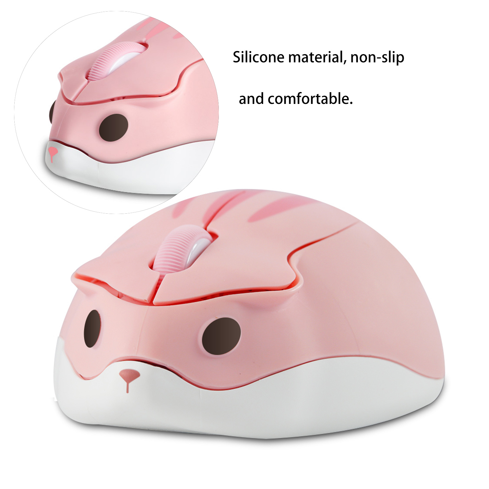 Mini mouse sem fio 3d fofo hamster 2.4g bluetooth modo duplo conectividade bateria de longa duração mudo mouse óptico usb para laptop pc