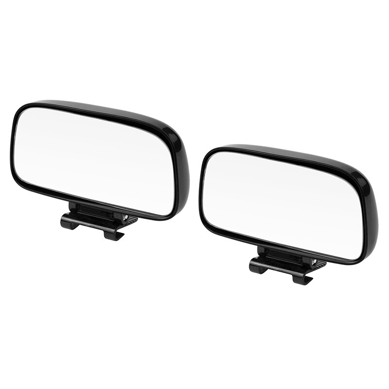 Universele Hoek Verstelbare Auto Spiegels Wide Convex Dodehoekspiegel Auto Achteruitkijkspiegel Reverse Side Spiegel Parking Accessoires: 2 Pieces Black