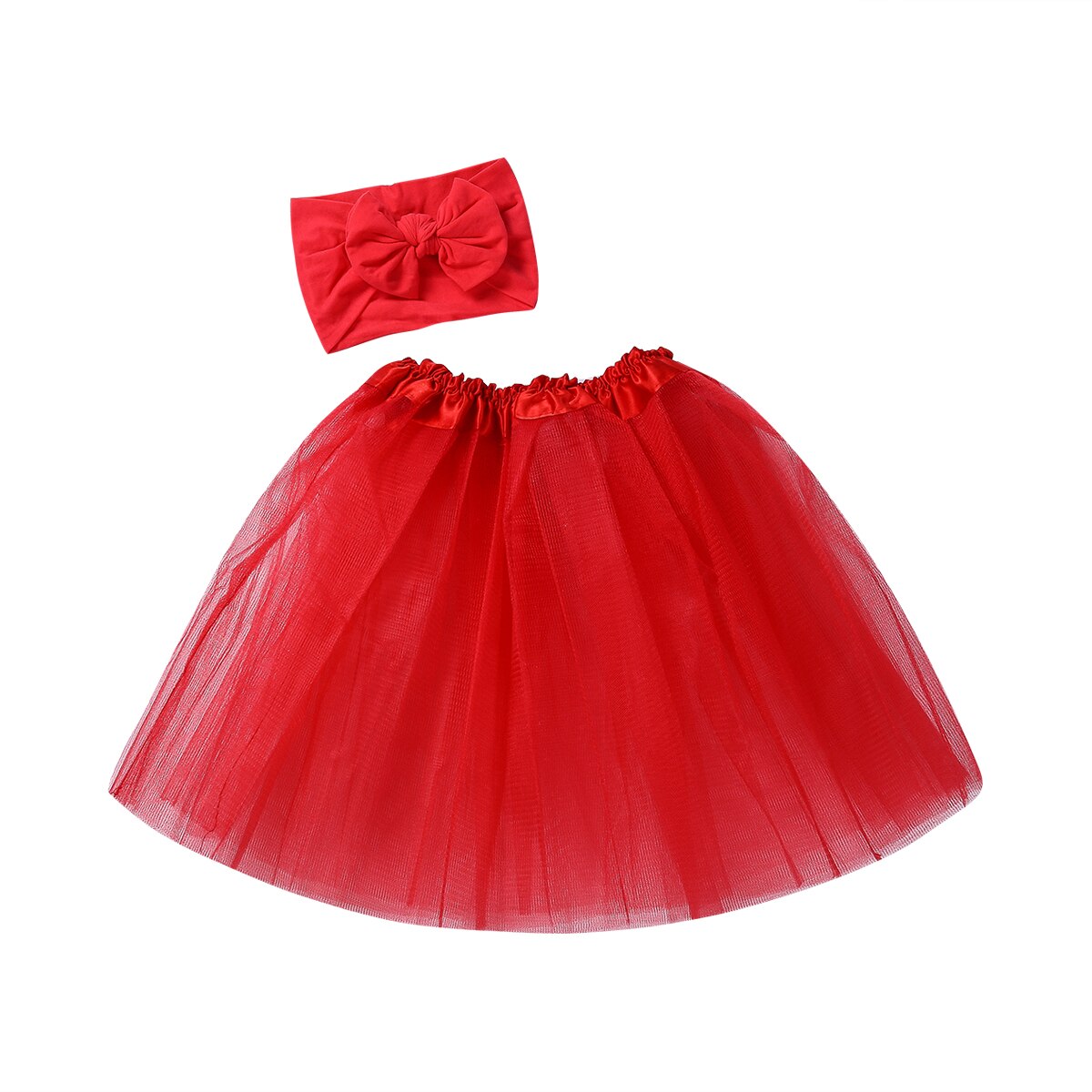 1pc Toddler Infant Baby Girl Tulle Photo Photography Prop Tutu Skirt + Headband Baby Princess Skirt Set