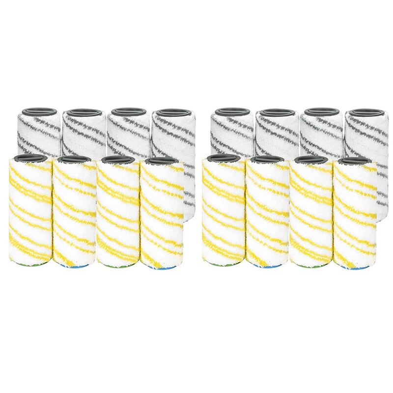 16 kawałek ustawić z rolki dla Karcher FC7 FC5 FC3 FC3D elektryczny podłoga odkurzacz 2.055-007.0 / 2.055-006.0: Default Title