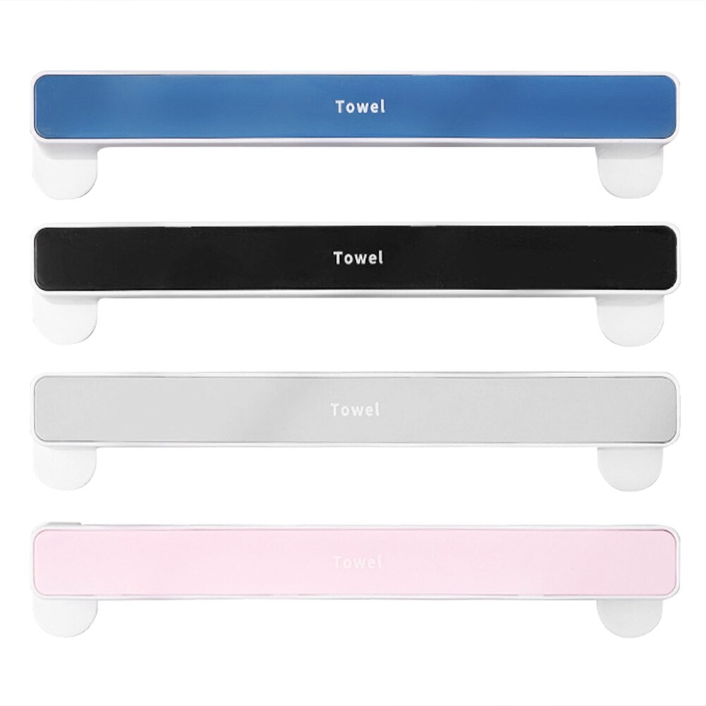 Self-adhesive Punch-free Bathroom Towel Holder Storage Rack Wall Mounted Towel Hanger Bar Shelf Wall-mounted Kitchen Rack