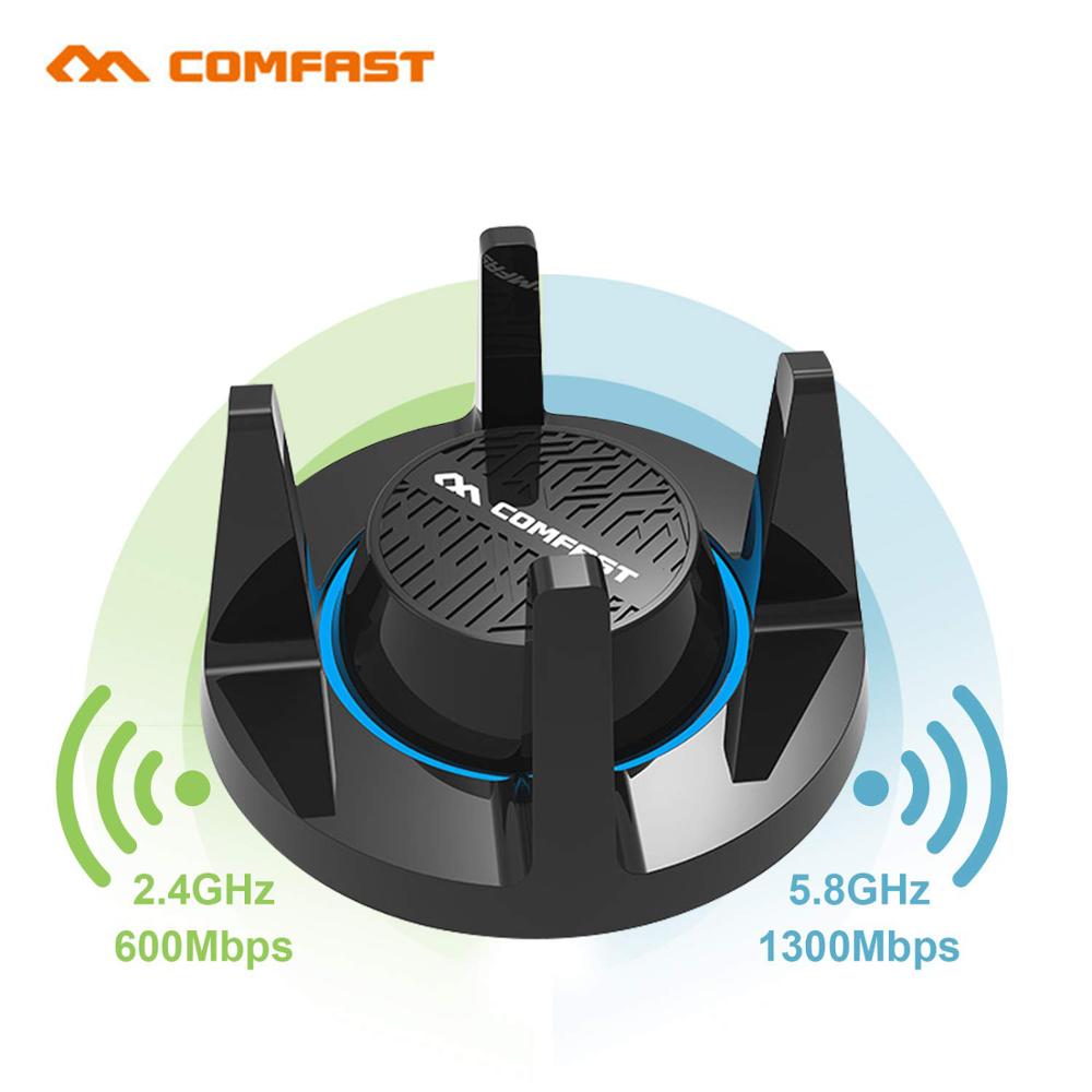 Comfast AC1900 Wirless Gigabit E-Sport Netwerkkaart Wifi Adapter Usb 3.0 1900Mbps Dual Band 2.4G/5.8G 4x3dBi Antennes Voor Games