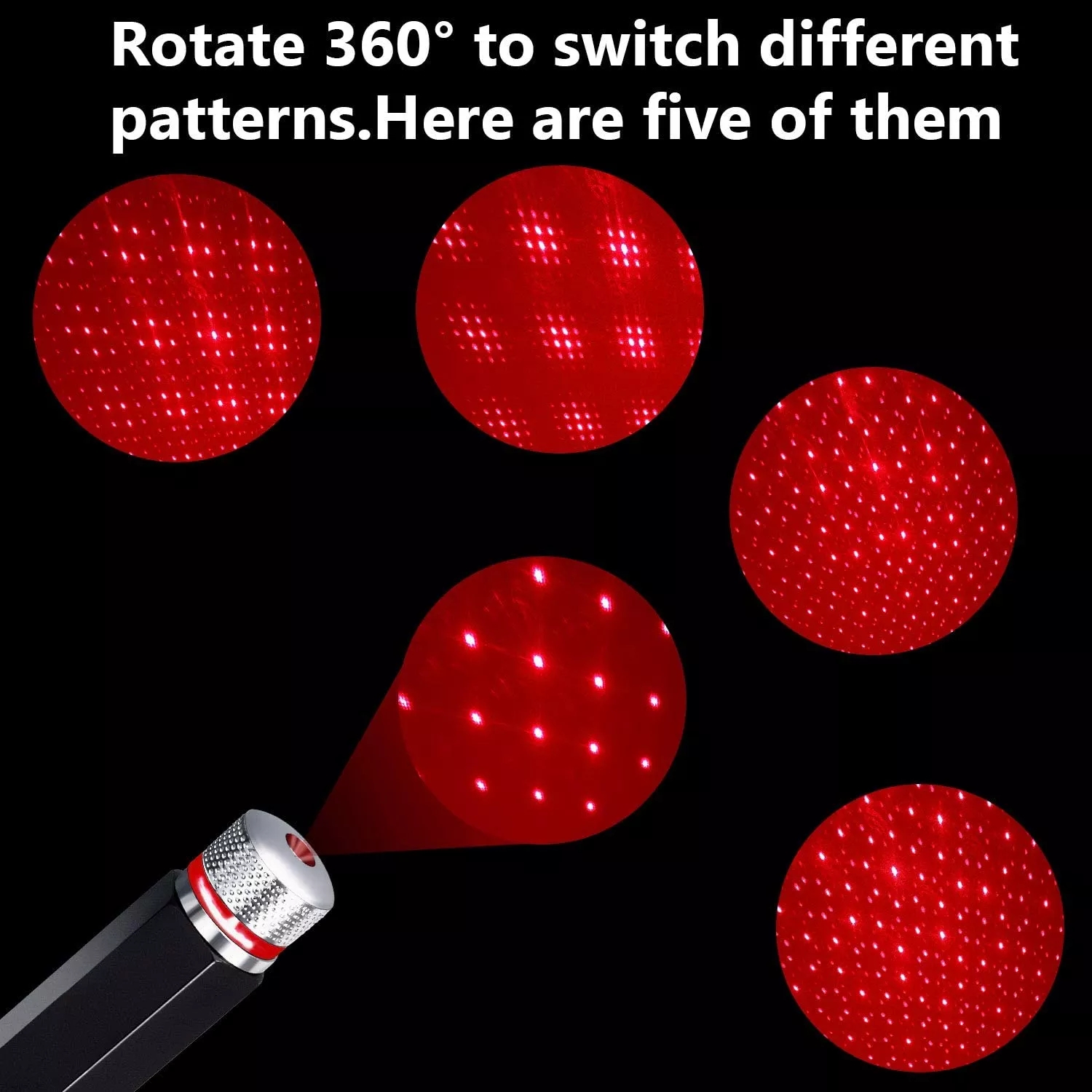 2X Romantische LED Sterrenhemel Nachtlampje 5V USB Aangedreven Galaxy Star Projectorlamp voor Autodak Kamer Plafond Decor Plug en Play