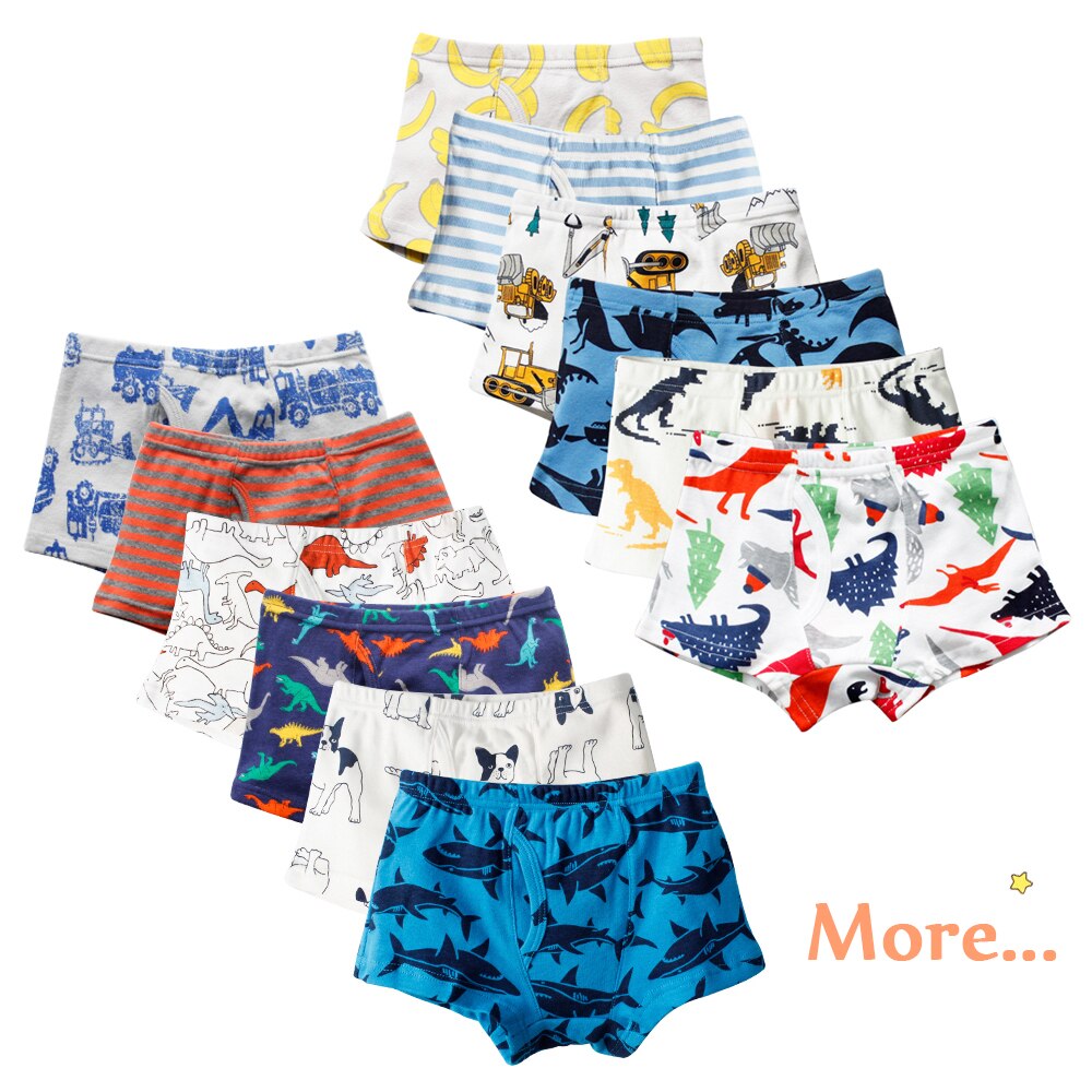 6Pcs/lot Cotton kid underwear boys boxer Cartoon Children Panties Teenager briefs for boy pantie for 2-10years Underpants