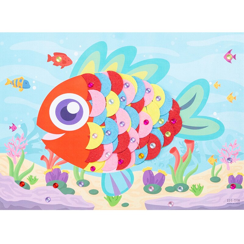 2 pz/lotto adesivi stereoscopici 3D pasta fatta a mano scuola materna creatività Non tessuta cervello gioco apprendimento educazione artigianato giocattoli