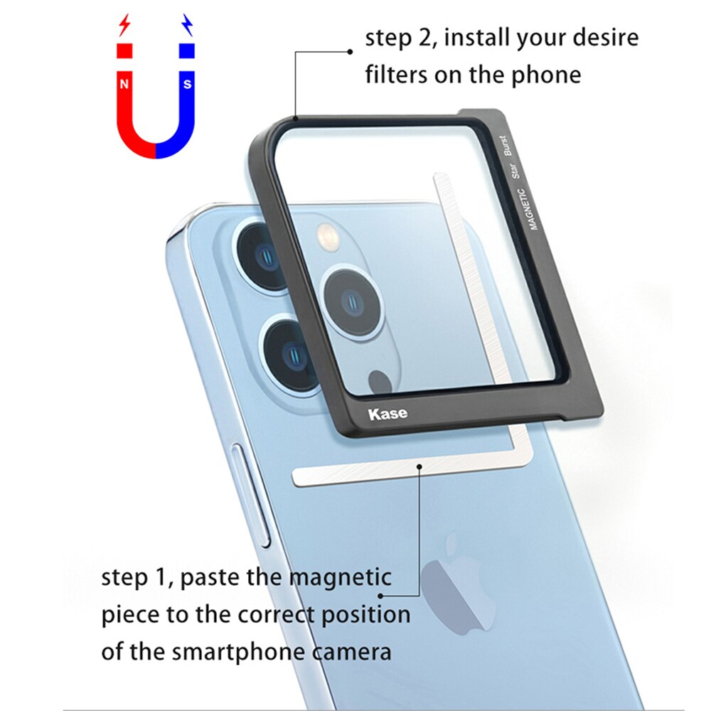Kase Mobiele Telefoon Magnetische Vierkante Cpl Filter, smartpone Circulaire Polarisator Filter Voor Iphone 13 12 11 8 7 Xr X Xs, Samsung Xiaomi