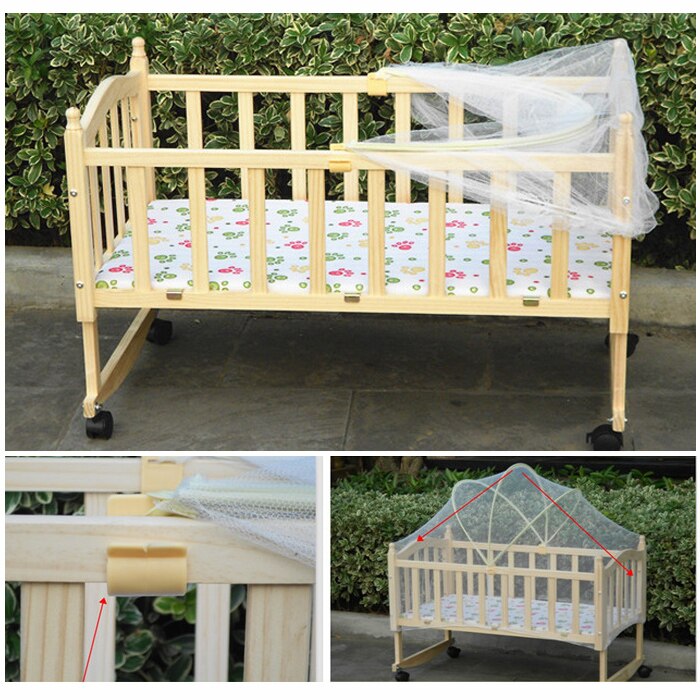 Mosquito Curtain Babies Cradle Crib Netting Arched Ger Type Toddler Cot Polyester Folding practical