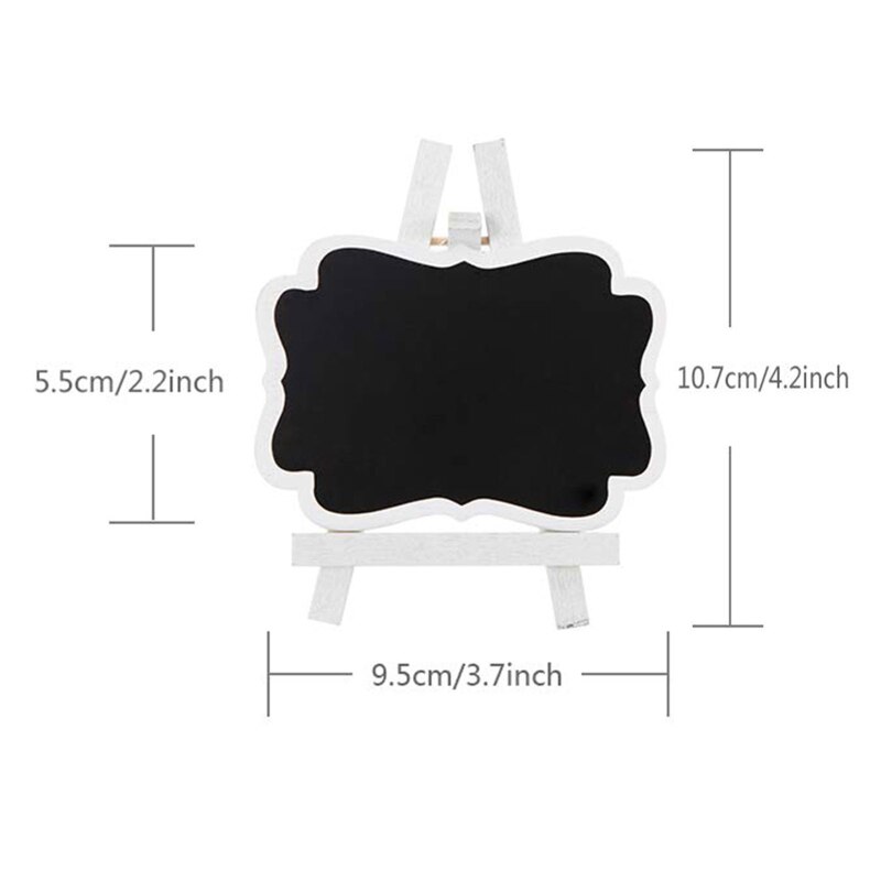 20 Pack Wooden White Framed Chalkboard Labels with Easel Stand Mini Chalkboard Blackboard for Food Cards for Wedding