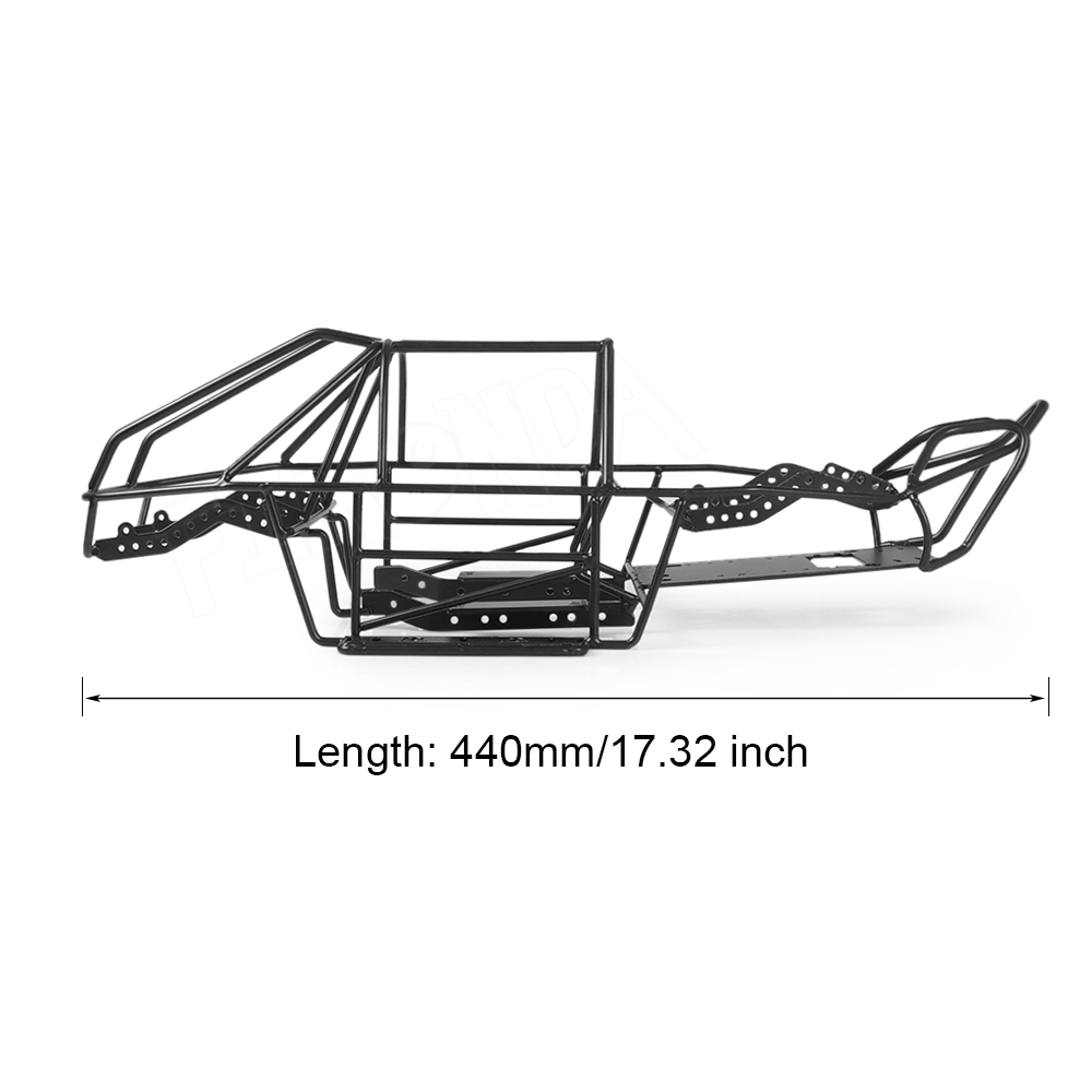 Full Tube Frame Metal Chassis Metal Body Roll Cage for 1/10 RC Crawler Truck Axial SCX10 II 90046 90047