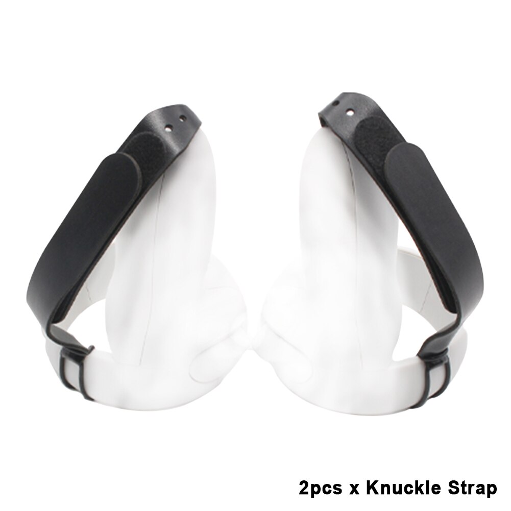1pair Touch Controller VR Headset Easy Install Portable Non Slip PU Leather Comfortable Outdoor Knuckle Strap For Oculus Quest 2