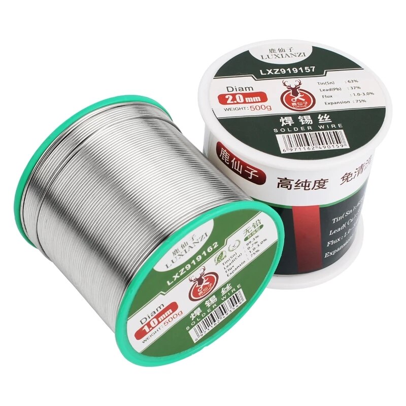 LUXIANZI Soldering Tin Wire Lead Free/Lead Solder Wire 63/37 99.3/0.7 High Purity Tin for Soldering Rosin Core 50/100g No-Clean