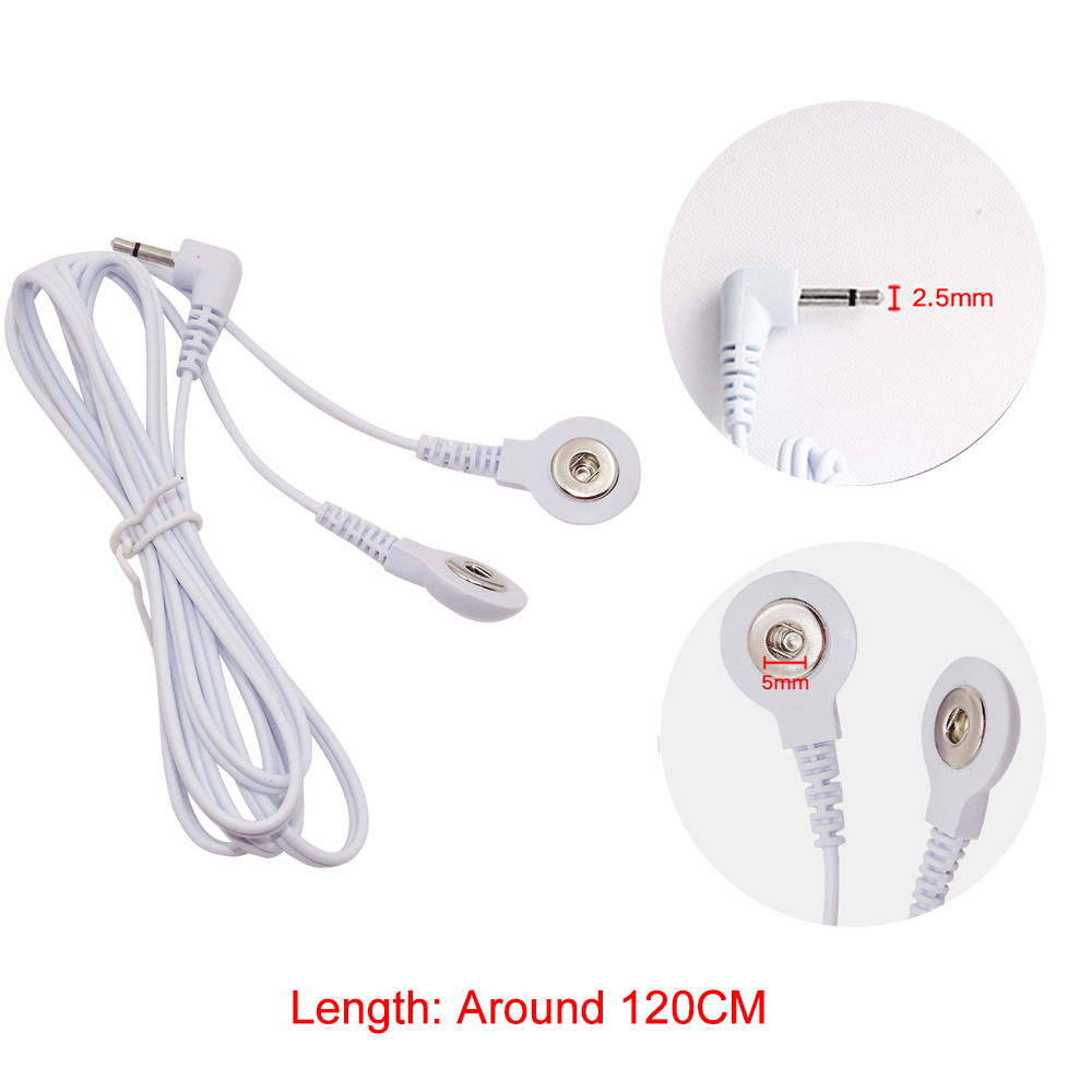 Chaussettes de Massage en Fiber d'argent, 1 paire, prévenir les rhumatismes, accessoires TENS/EMS de Stimulation des électrodes, avec câble à électrode: 2-Way Cable