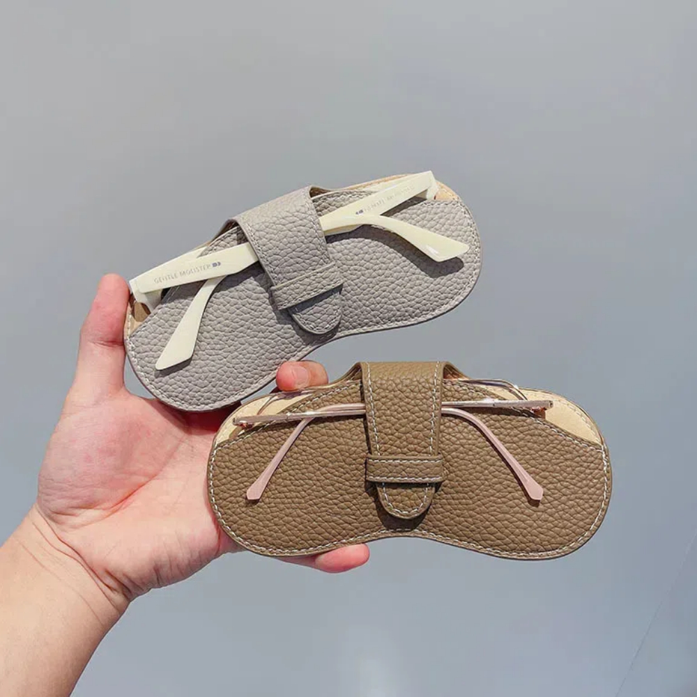 Brillenkoker Dames Leer Zacht Brillentas Mode Draagbare Zonnebrillendoos Tas Accessoires Brillenkoker Zonnebrillendoos