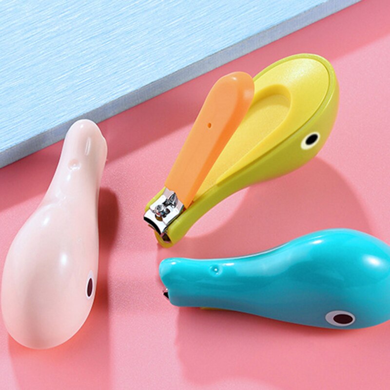 Dolfijnen nagelschaartje, veiligheidsnagelknipper, babytrimmer, mini-manicuresnijder, schattige dolfijnpatroon babyschaar 2 bij 034