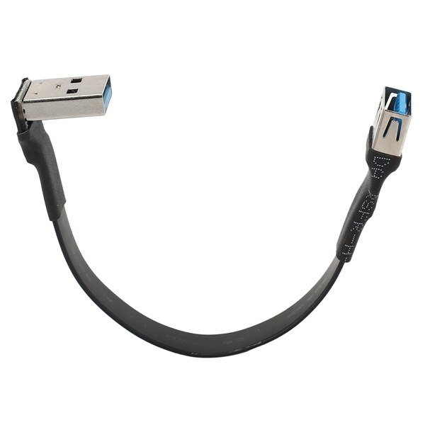 USB 3.0 Cable Flat USB Extension Cable Male to Female Data Cable Right Angle 90 Degree USB3.0 Extender Cord, 30cm