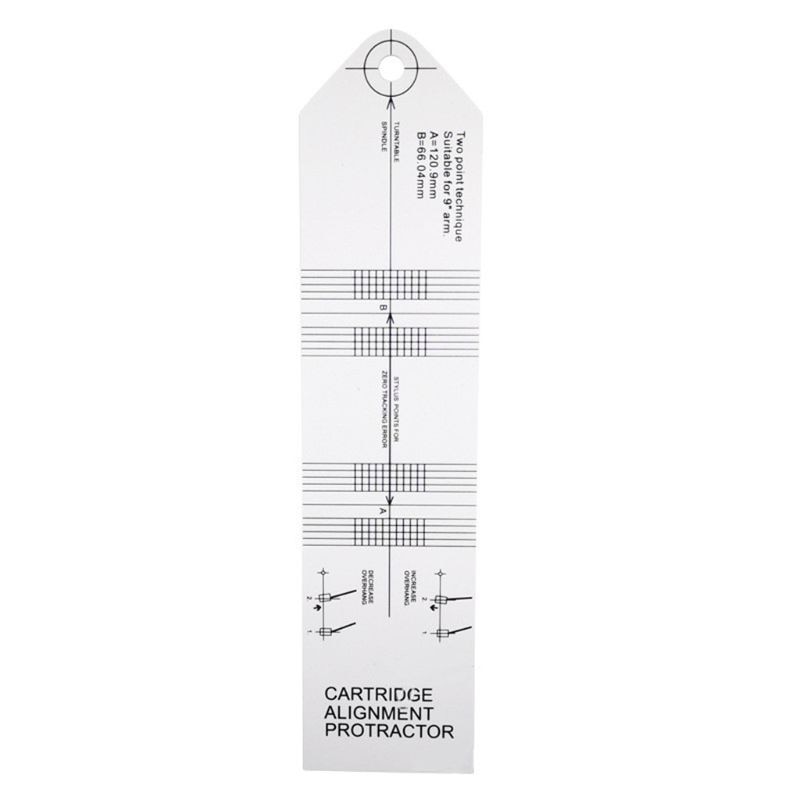 Pickup Calibration Distance Gauge Protractor Record LP Vinyl Turntable Phonograph Phono Cartridge Stylus Alignment