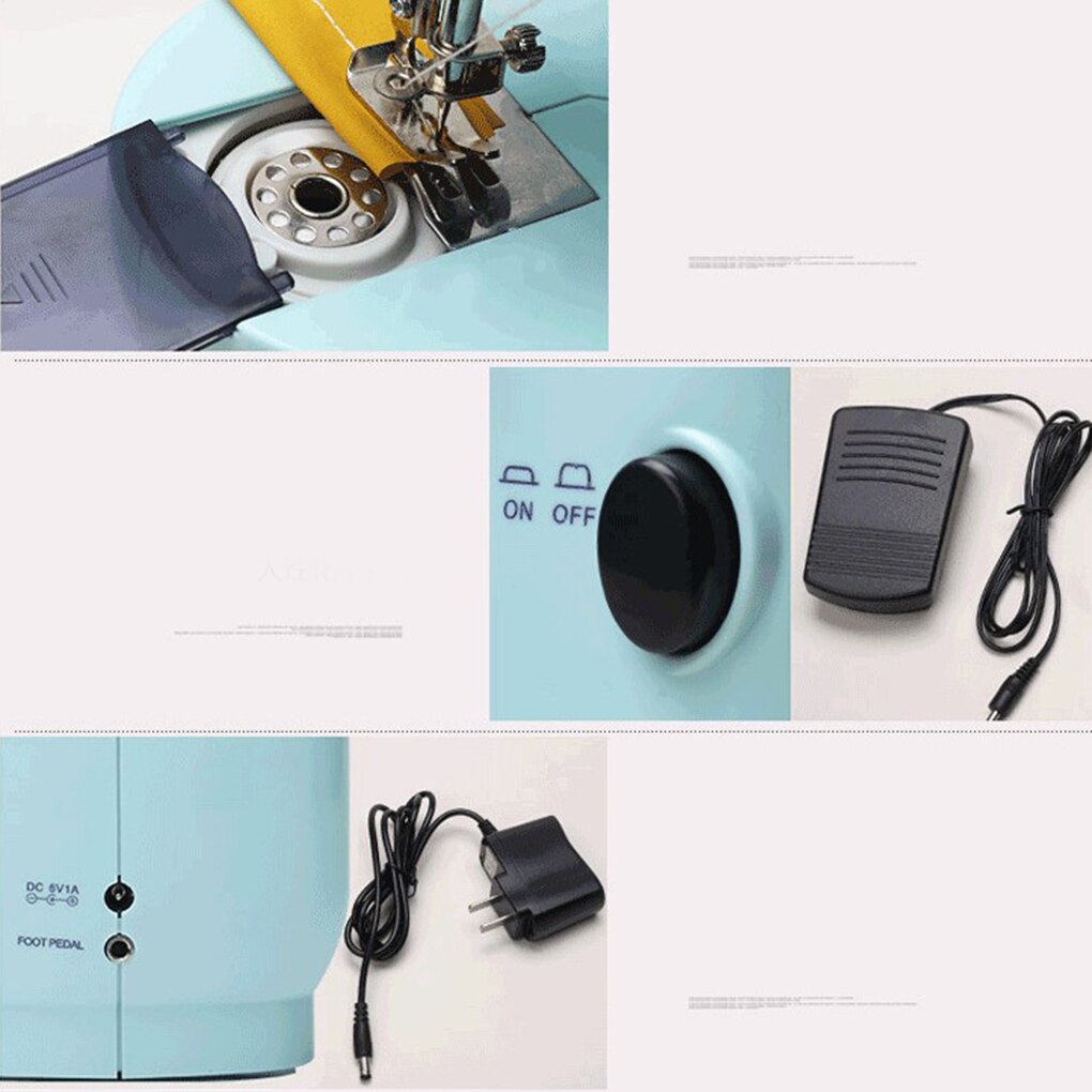 Mini Electric Sewing Machine Portable Household Sewing Machine Beginner Tailors Crafting Mending Machine EU Plug/US Plug