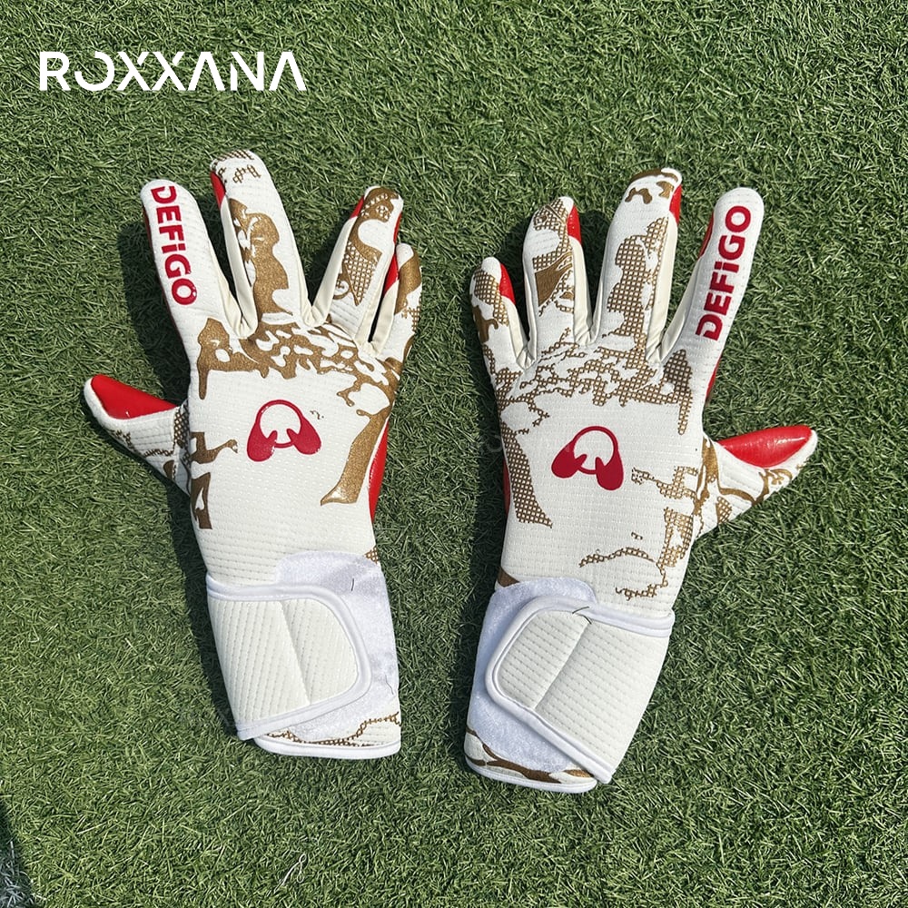 Professionelle Torwarthandschuhe, rutschfeste Latex-Fußballhandschuhe, für Männer, Frauen, Jugendliche, freundlicher, schützendes Spieltraining, Fußballausrügestochen