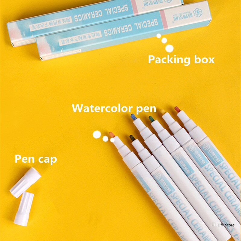 Pottery Art Underglaze Watercolor Pen Underglaze Pigment Pottery Art Painting DIY Glaze Pen Ceramic Coloring Tools