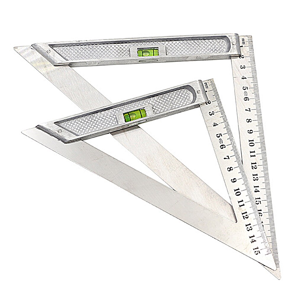 Escuadras de 90 grados, herramienta de medición para carpintería con cuenta Horizontal, ángulo de carpintero, regla triangular de acero inoxidable portátil para el hogar