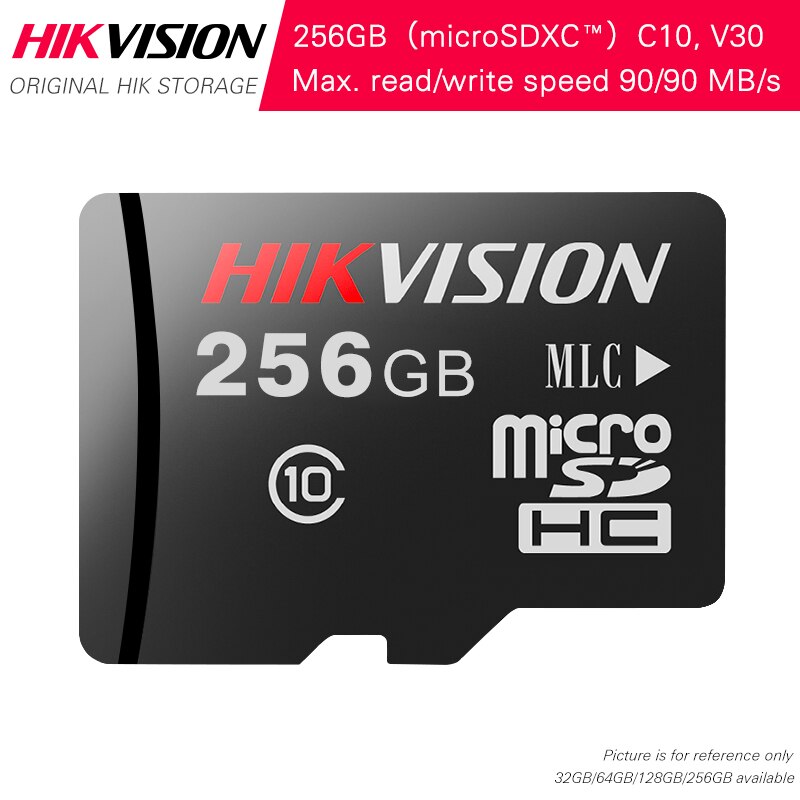 HIKVISION HikStorage Micro SD Card Class10 TF Card 32gb 64gb 128gb 256gb Max 90M/s Memory card for Hikvision Surveillance #P1